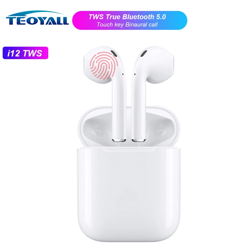 

5.0 Bluetooth Wireless Earphone i12 TWS 2019 Earbuds Sports Headsets with Charging Box for iPhone Android Mobile Phone Earphones