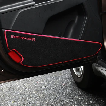Car Door Anti kick Pad Sticker Door Protection Side Edge Trim Mats For Kia Sportage R 2010 2011 2012 2013 2014 2015 Accessories for kia sportage 2010 2014 stainless steel auto up bottom door window trim decoration surround windows frame strips 8pcs set