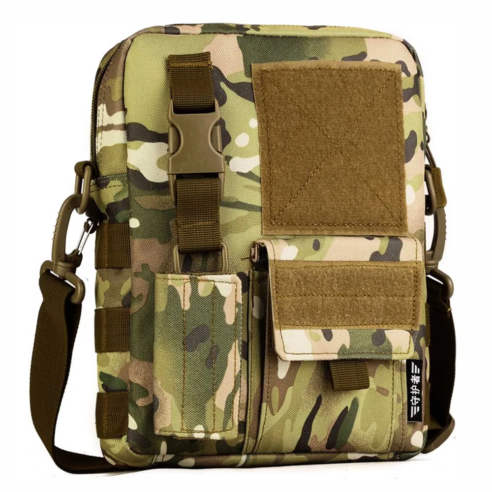 TENNEIGHT камуфляжная сумка через плечо, тактическая сумка, Мужская нейлоновая водонепроницаемая сумка 9,7 дюймов для планшета, сумка на плечо для альпинизма, пешего туризма - Цвет: CP camouflage