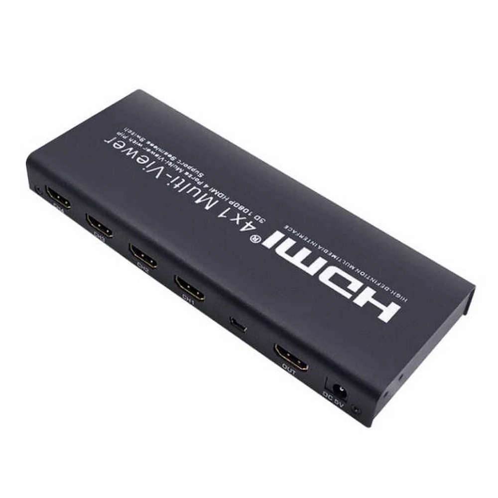 4x1 HDMI мульти-просмотра 1080 P 3D HDMI Quad экран в режиме реального времени мульти-просмотра HDMI сплиттер бесшовный коммутатор с ИК-пультом дистанционного управления