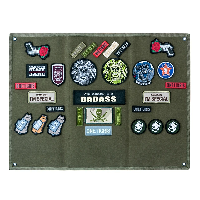 OneTigris Tactical Patch Holder Board Patch Badges Folding Mat for All  Patches ID Patches Name Tapes