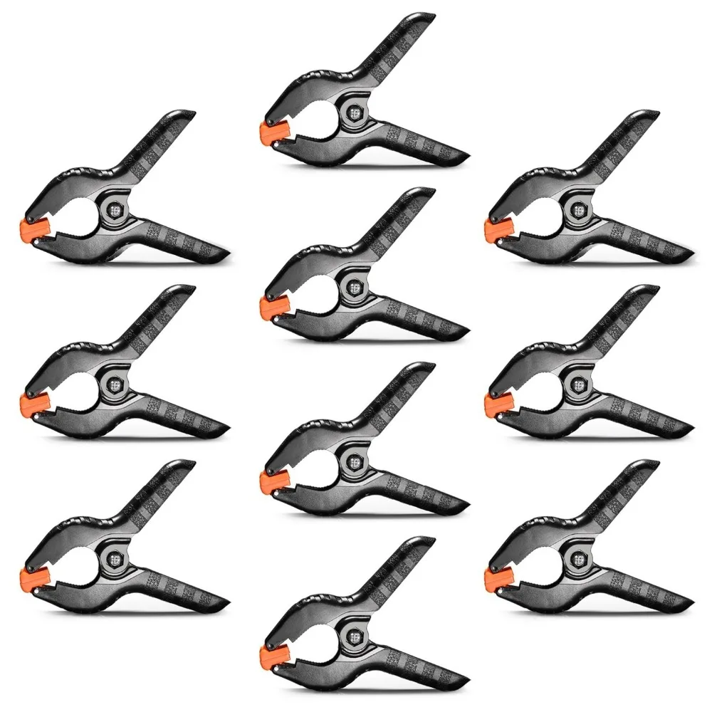 

Neewer 10-Pack 3.5"/9cm Black Backdrop Clamps for Nylon Muslin Paper Photo Background/Reflectors/Other Photography Props