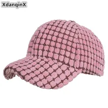 XdanqinX новинка Женская шапка Вельветовая бейсбольная кепка с хвостиком Зимняя Новая модная женская шапка регулируемый размер брендовая шапка s для женщин