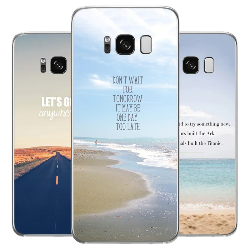 DREAMFOX N103 пейзаж текст Мягкий ТПУ силиконовый чехол для samsung Galaxy Note S 3 4 5 6 7 8 9 Edge Plus