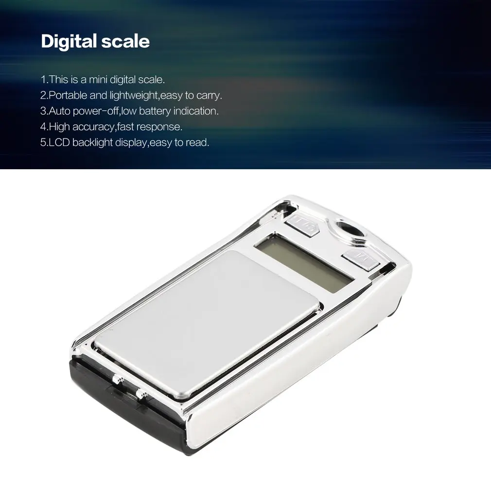 

Mini Digital Pocket Scale 200g 0.01g Precision g/dwt/ct Weight Measuring for Kitchen Jewellery Pharmacy Tare Weighing