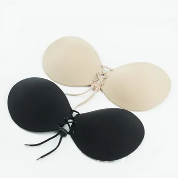 

Good Silicone Bra Invisible Push Up Stick On Self Adhesive Front Lacing Bras Strapless Lingerie Cup Stealth Strapless Backless
