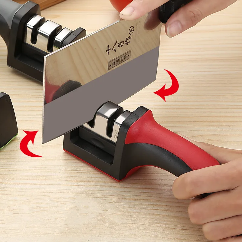 Two Stages Diamond Ceramic Kitchen Knife Sharpeners Sharpening Stone