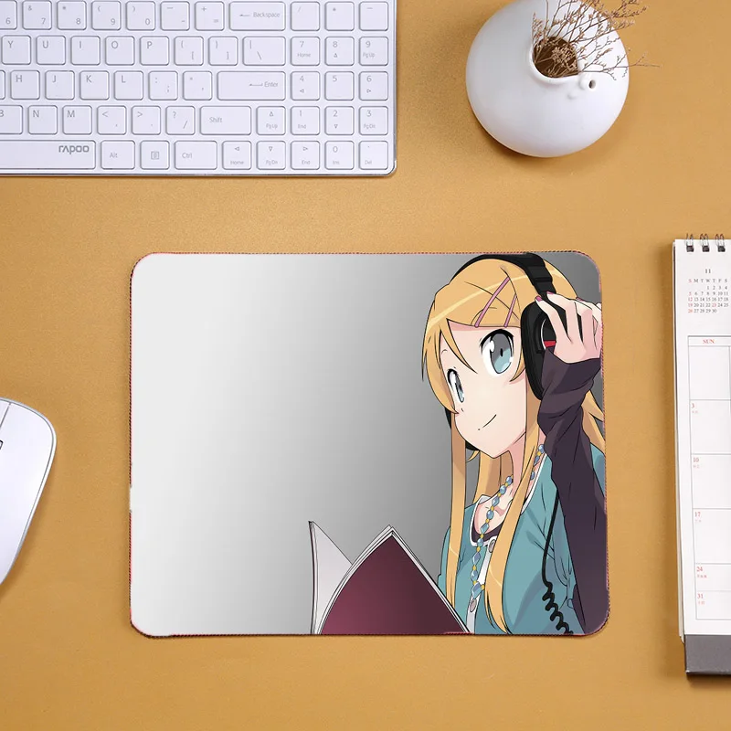 Коврик для мыши Mairuige The Hot Anime Oreimo с узором милый черный коврик девочек Neko Gokou Ruri и