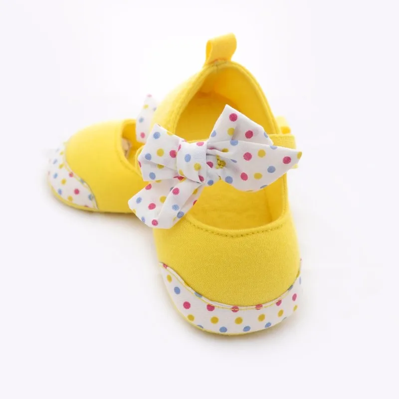 Модная обувь принцессы для маленьких детей, обувь с бантом для малышей, мягкая подошва, хлопок, обувь для малышей 0-24 месяцев
