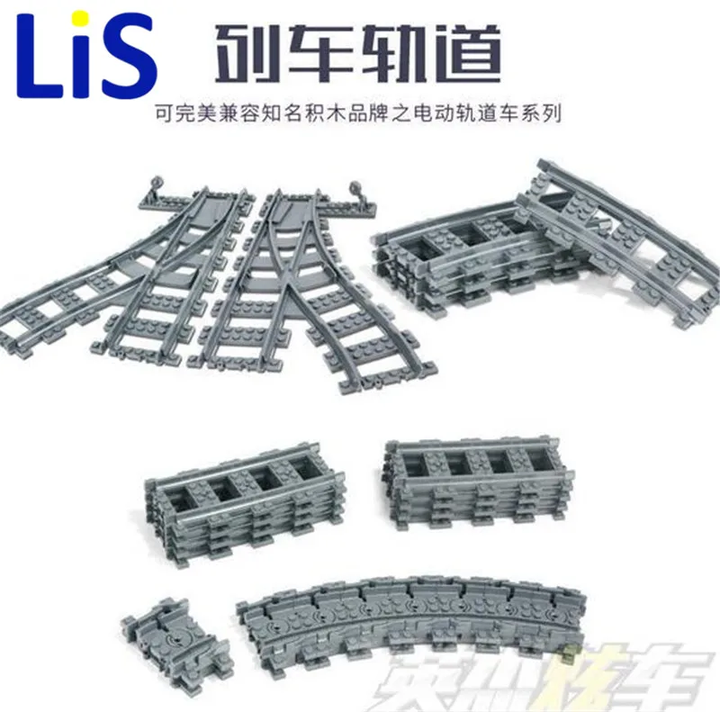 

(Lis)Building Blocks Toy for Children Rail Tracks for Train Straight & Curved & furcal & soft Tracks compatible with train