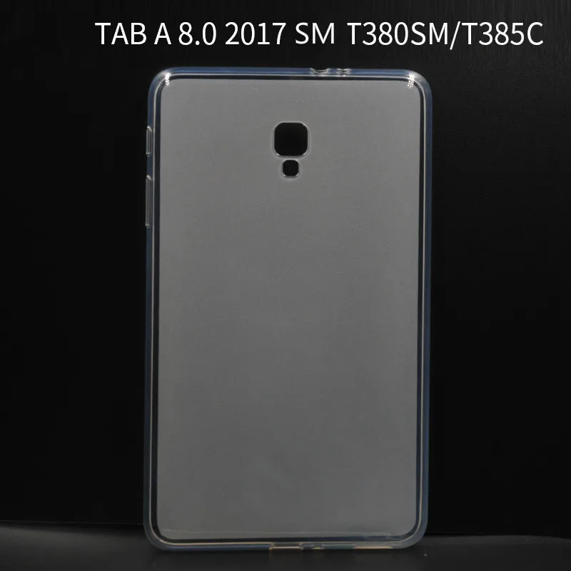 SM-T380 T385 чехол для samsung Galaxy Tab 8,0 2017 SM-T380 T385 крышка 360 полный защитный силиконовый чехол Clear узкий случаях