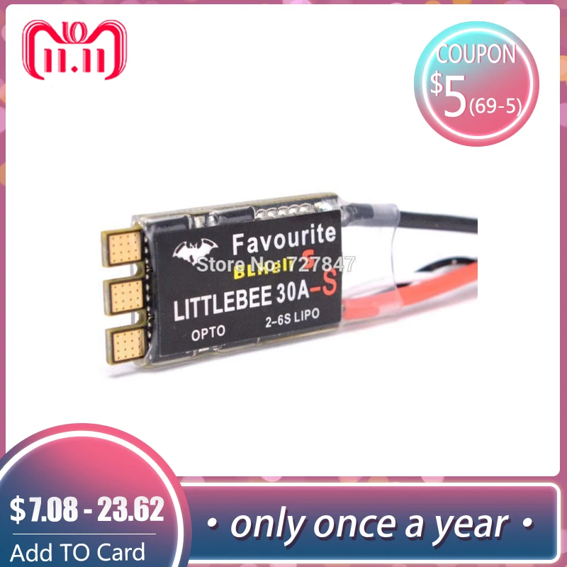 LeadingStar FVT LittleBee BLHeli_S 30A ESC BLS DSHOT контроллер скорости для QAV-X Loki FPV гоночный Дрон