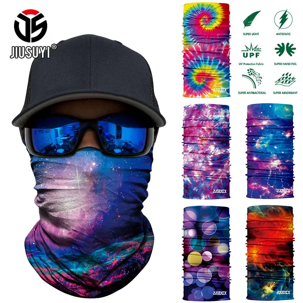 

Summer 3D Seamless Neck Gaiter Tube Scarf Half Face Mask Galaxy Bandana Magic Headband Turban Bicycle Kerchief Sun Protection