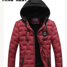 TANGNEST, Мужская парка,, зимняя мужская куртка, пальто, одноцветное, с капюшоном, теплое, повседневное, дышащее, мужское, плотное пальто, MWM1884