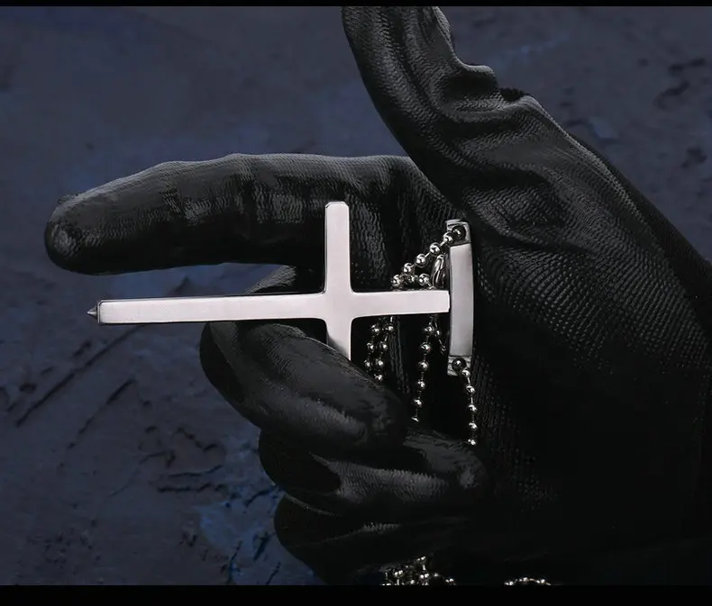 Портативный Мини крест ожерелье с украшениями в виде конусов лагерные внешние охотничьи ножи выживания Пеший Туризм разбитые окна карман