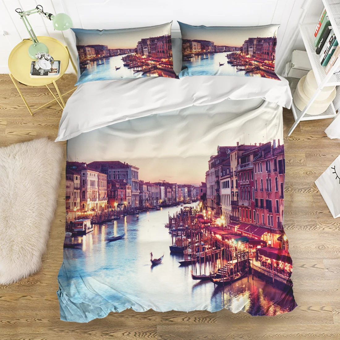 CHARMHOME Venice Italy City Bedding Sets 4pcs Duvet Cover Bed Sheet