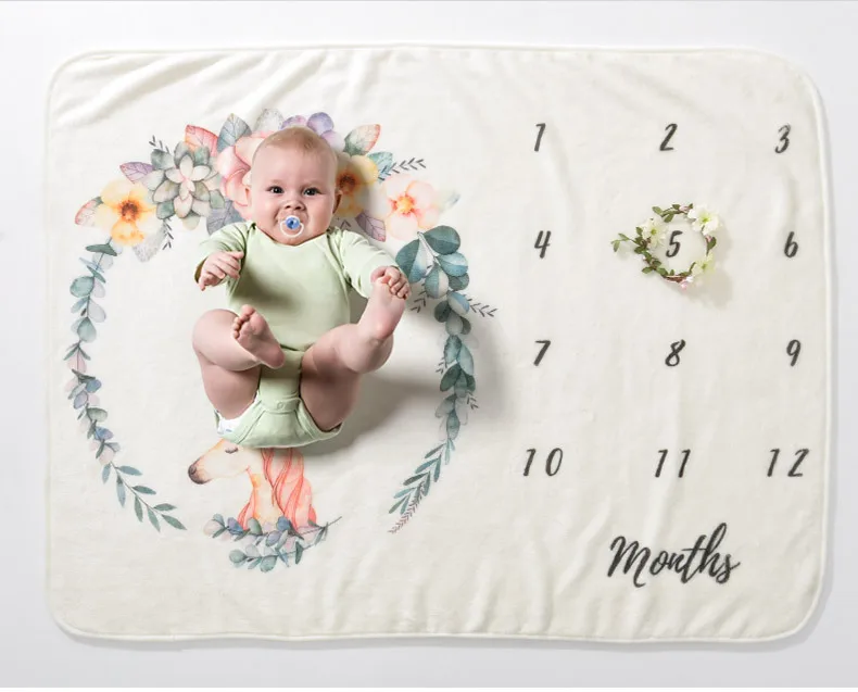 

Baby Milestone Photography Blanket Gift For Baby 102x70cm