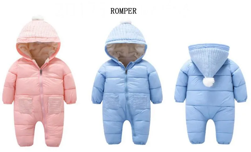 CROAL CHERIE 80-120cm Newborn Baby Boys Clothes Infant Fleece Velvet Jumpsuit Winter Girls Rompers Bodysuit Snowsuit (2)