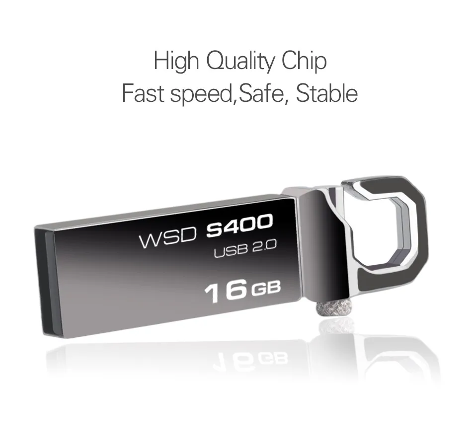 Металлический USB флеш-накопитель WANSENDA, 4 ГБ, 8 ГБ, 16 ГБ, 32 ГБ, 64 ГБ, брелок, ручка-накопитель, водонепроницаемая карта памяти, флеш-диск USB 2,0, флешка
