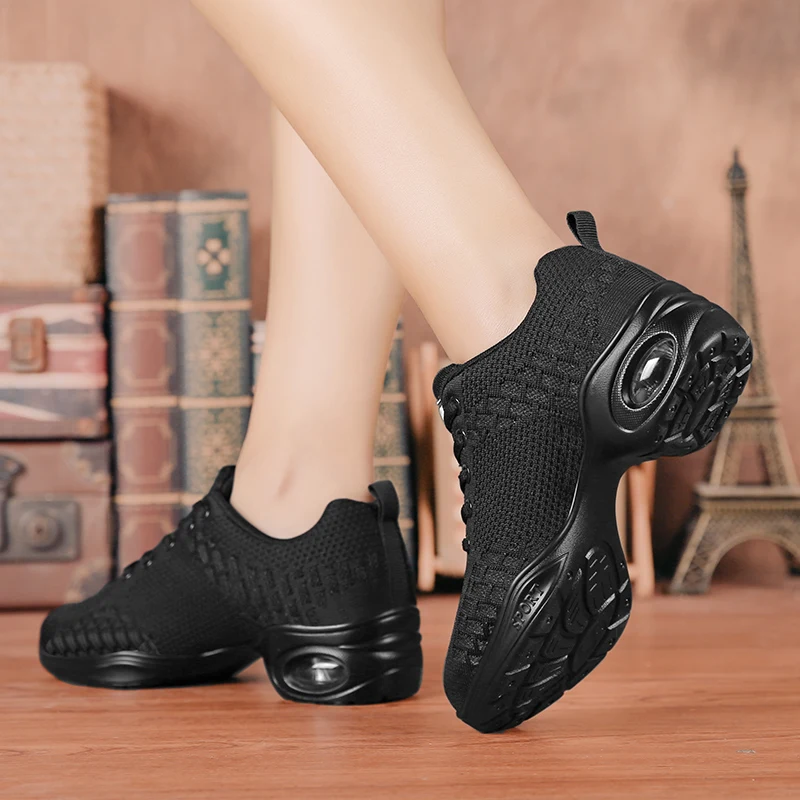 Новинка года; дышащая танцевальная обувь на мягкой подошве; женская обувь для фитнеса; спортивные танцевальные кроссовки; обувь в стиле джаз и хип-хоп; zapatos mujer