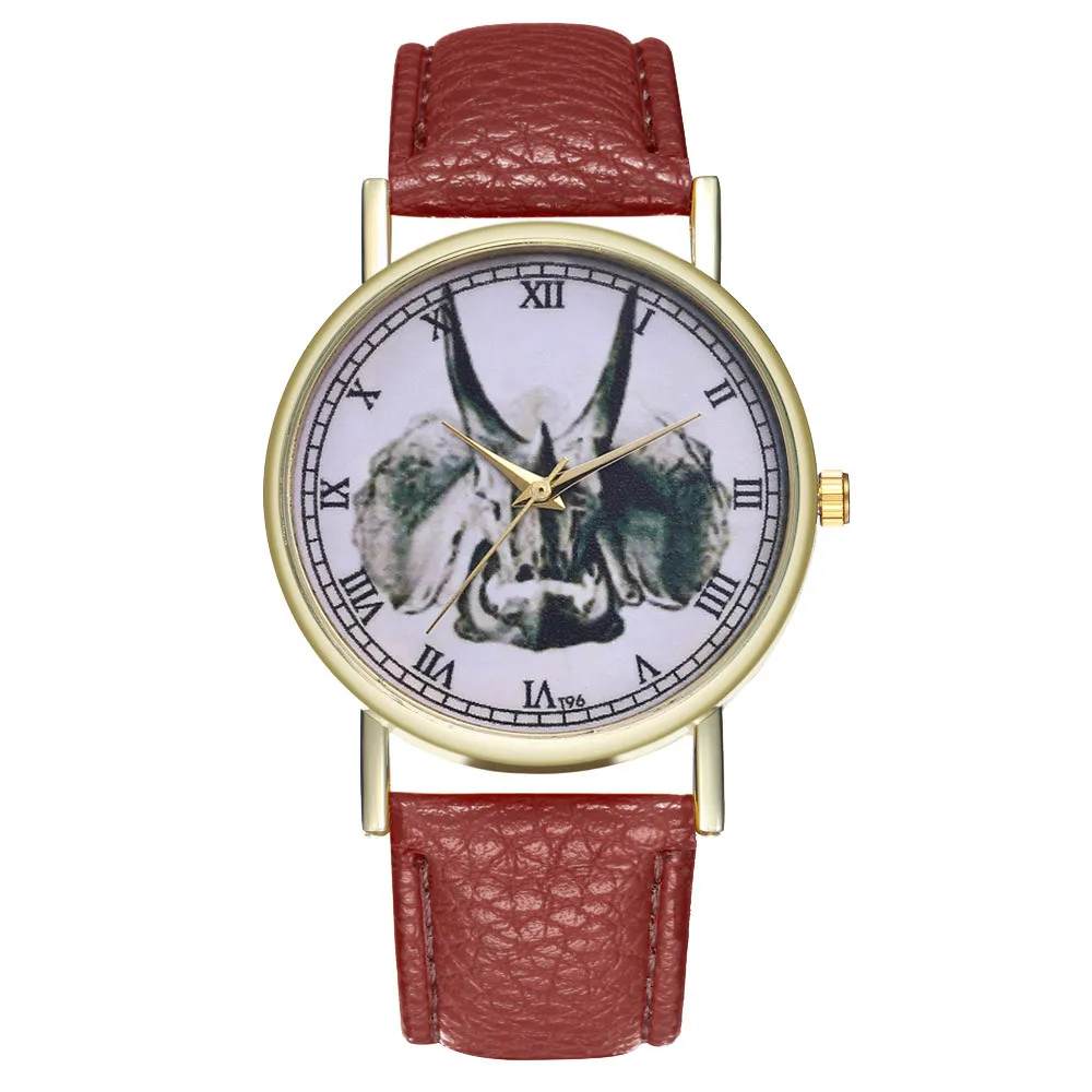 Women Fashion Round Triangular Dragon Leather Band Quartz Watch Fashion Woman Clock For Gifts Women Fashion Round Triangular Dragon Leather Band Quartz Watch Fashion Woman Clock For Gifts