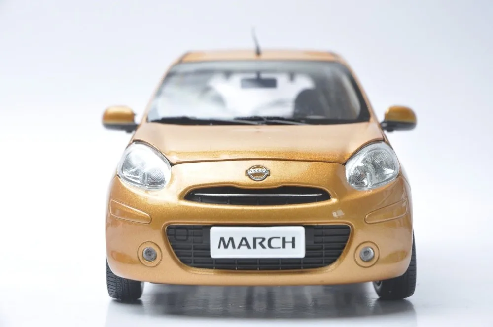 1:18 литая модель для Nissan March Micra Orange Minicar игрушечный автомобиль из сплава