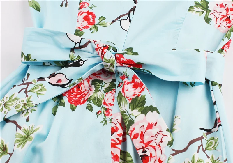 Kostlish 9 Style Print Summer Dress Women 2017 Sleeveless Swing 1950s Hepburn Vintage Tunic Dress Elegant Party Dresses Sundress (86)
