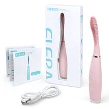 Силиконовая Соник электрическая зубная щетка Водонепроницаемая Глубокая чистка отбеливание зубов электрическая зубная щетка USB перезаряжаемая для детей и взрослых