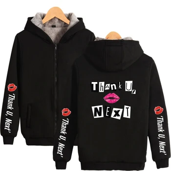 

2019 Ariana Grande Print 2019 Hot Sale Long Sleeve Zipper Hoodies Sweatshirt Women/men Casual Pop Kpop Clothes Plus Size 4XL