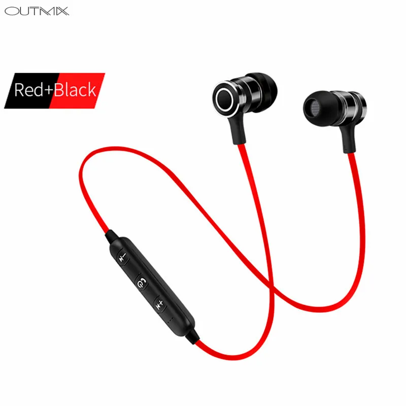 

OUTMIX S6-6 Bluetooth Earphone Wireless bluetooth headset Sport weatproof Magnetic Stereo with mic for xiaomi iphone Android