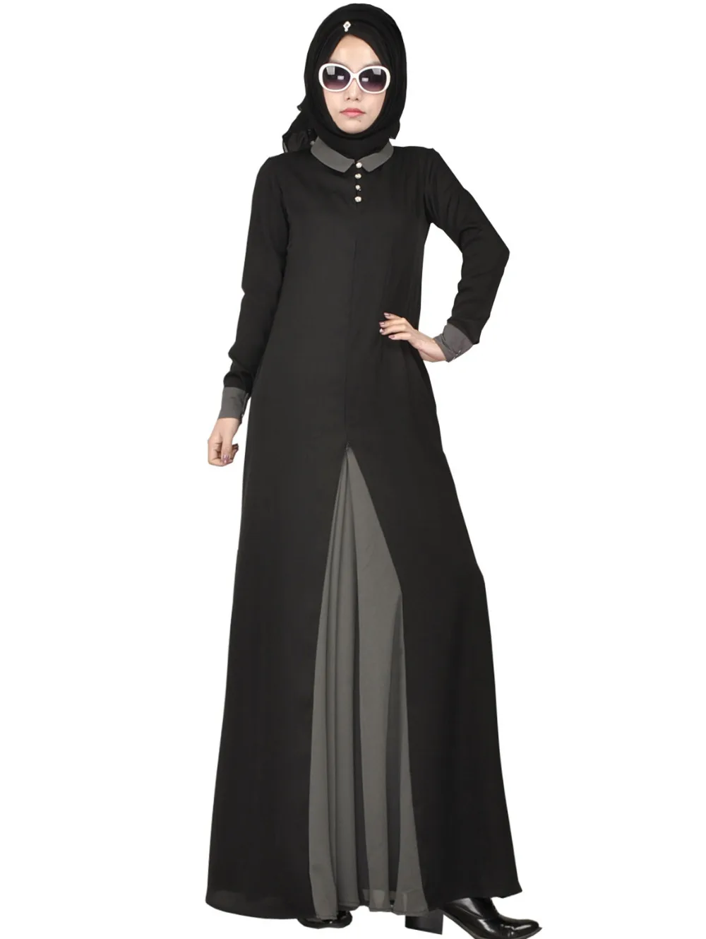 fashion open front nida muslim dress abaya in dubai islamic