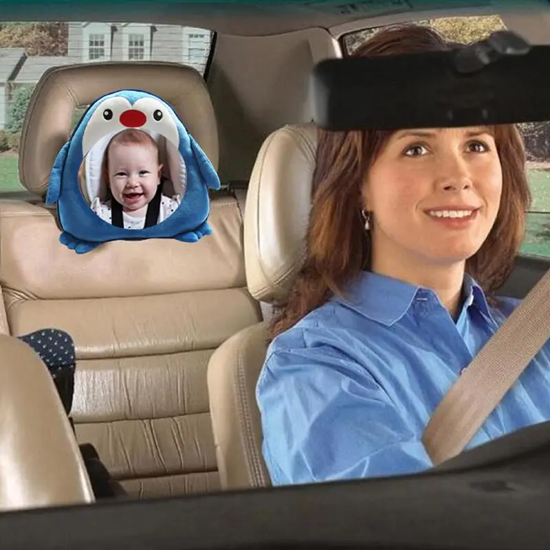 Милый пингвин Детские зеркала заднего вида безопасности автомобиля заднего сиденья легко зеркало для детей малыша