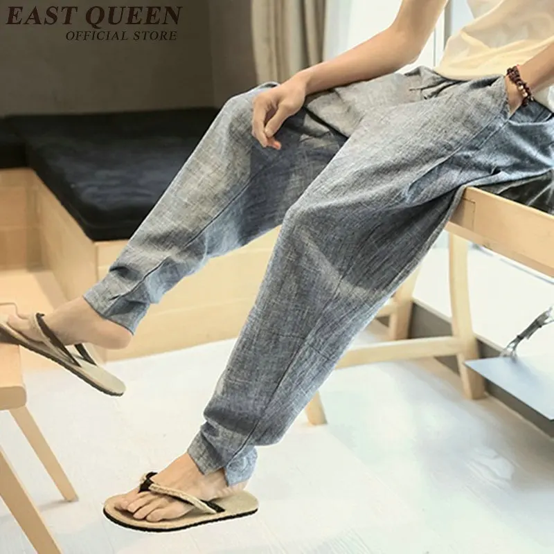 Мужские легкие летние брюки традиционные китайские льняные мужские KK1435 H|pants