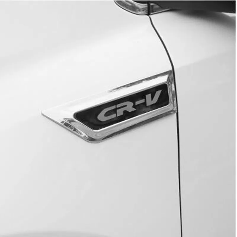 

2PCS Car shape stainless steel trim stickers for HONDA CRV CR-V 2017 2018 crv side marker auto parts