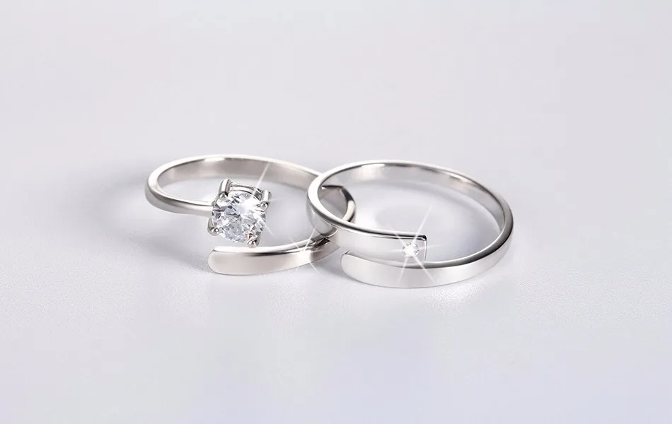 gold necklace design Effie Queen New Arrived Trendy Lover's Ring Genuine 925 Silver Adjustable Finger Rings For Women And Men BR22 anklet