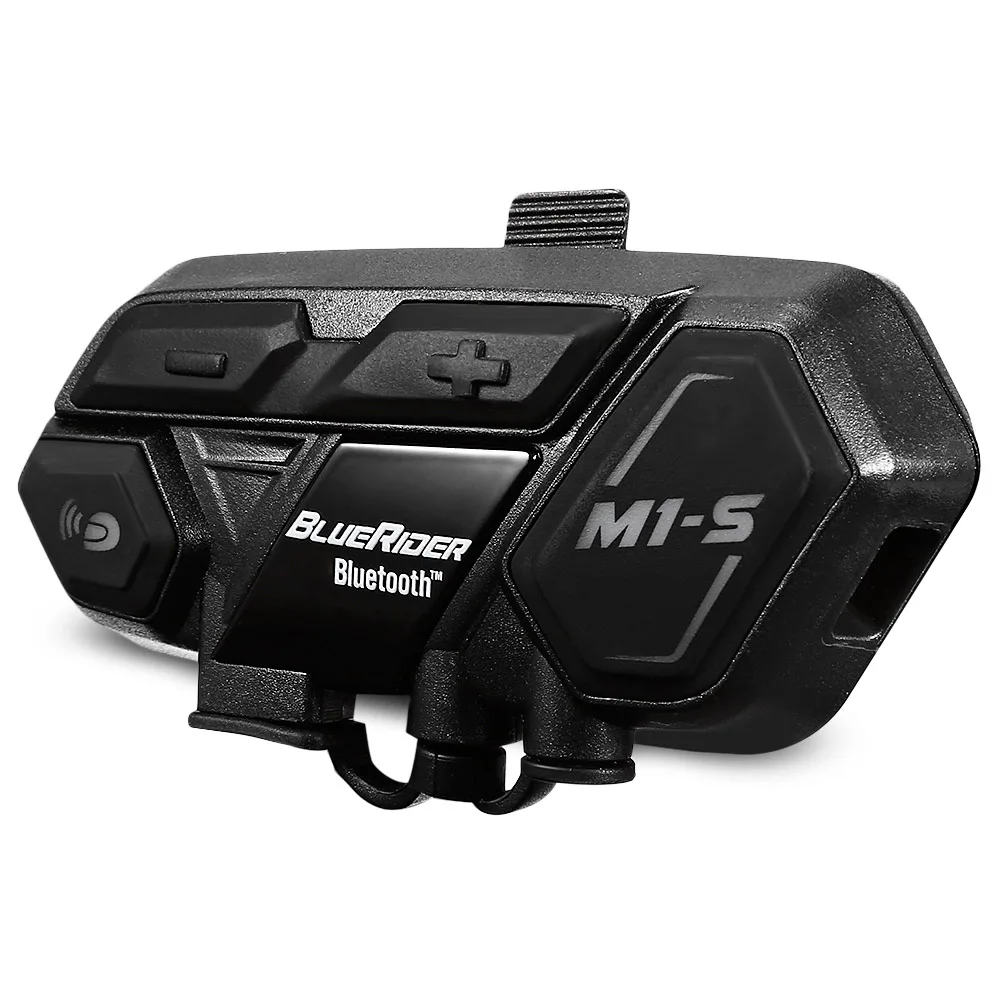 

2pcs M1 - S Motorcycle Helmet Bluetooth 4.1 Waterproof Group Intercom Mode for 8 riders Connect 4000m Intercom System