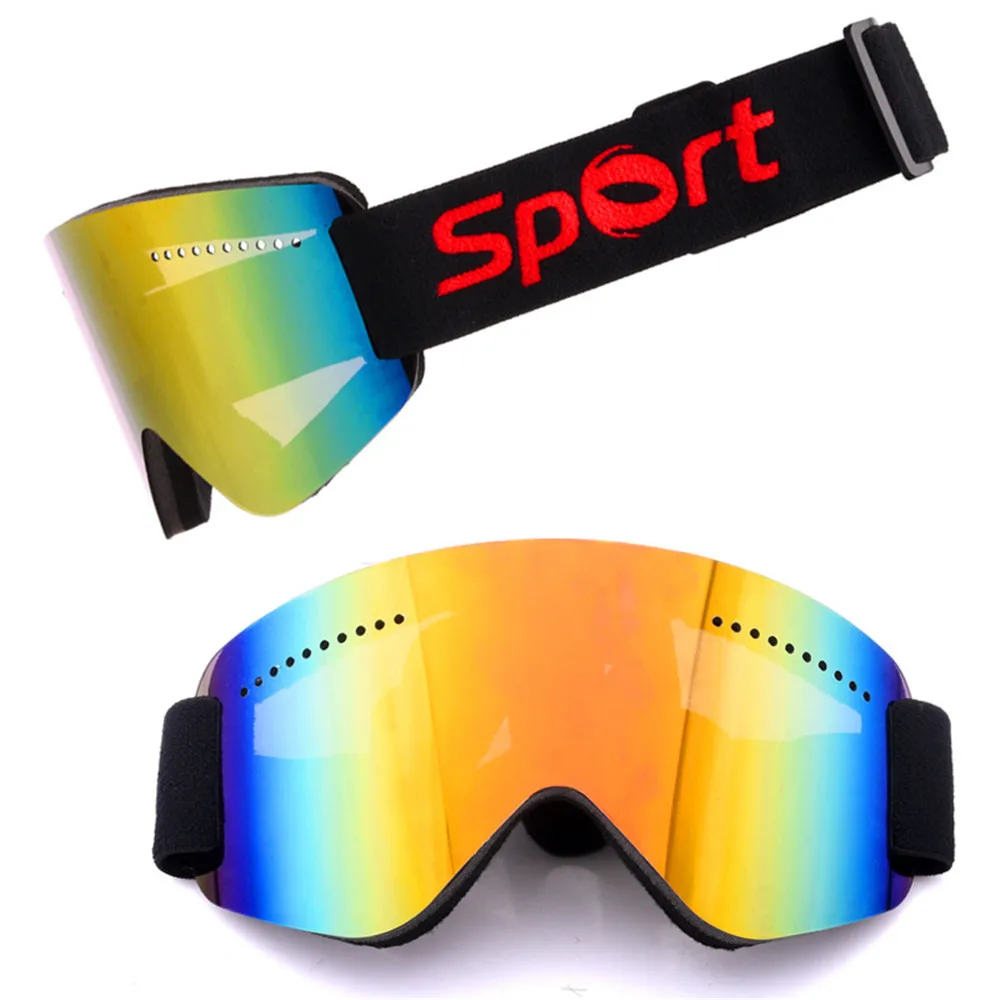 Лыжные очки, снежные очки для взрослых, Лыжный спорт, сноуборд, очки для мужчин и женщин, двойные линзы, UV400, анти-туман, лыжные очки