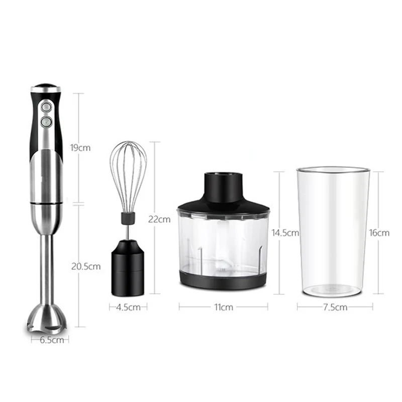 

1.9KG 800W Hand Blender 4 in 1 Portable immersion Blender for Kitchen Food Processor Chopper Whisk Electric Juicer Mixer