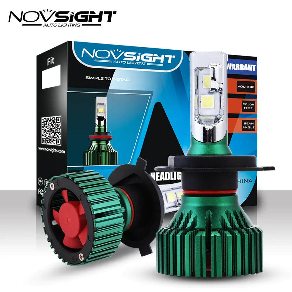 NOVSIGHT 60W 16000LM H4/HB2/9003 Car LED Headlights Driving Fog Light