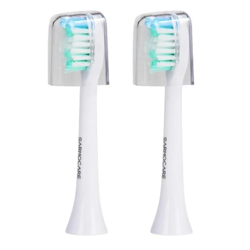 Sarmocare 2 шт/комплект S100 и S200 Головка зубной щётки зуб Замена щеток для ультра sonic Электрический Зубная щётка - Цвет: white S100