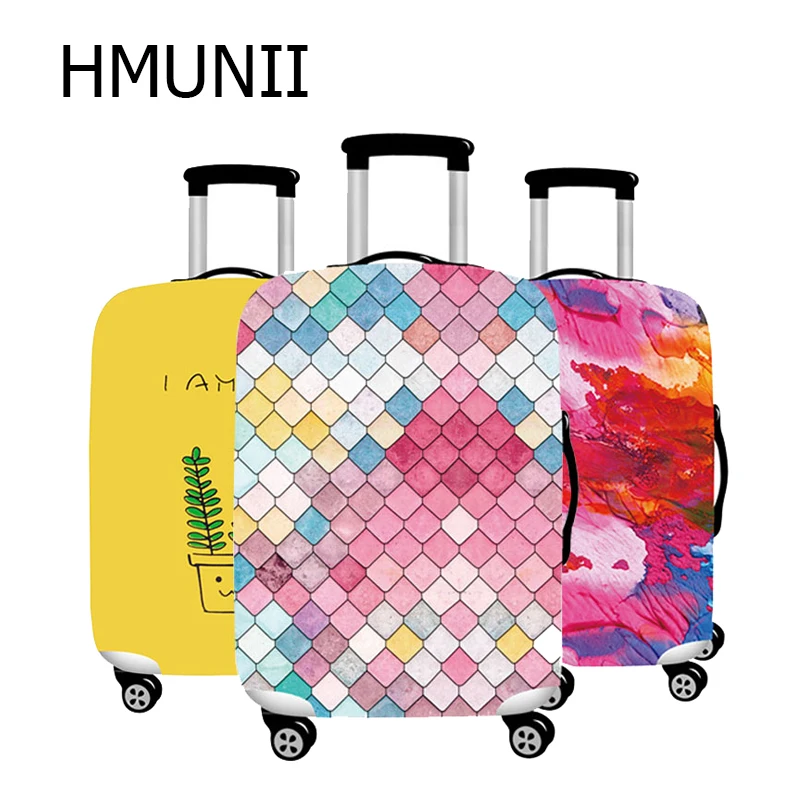 HMUNII Горячая Мода эластичный багажный Защитный чехол, подходит 18-32 дюймов, чехол для тележки чемодан пылезащитный чехол дорожные аксессуары