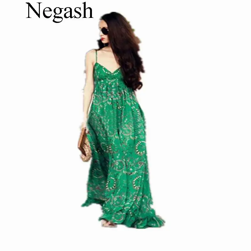 Vestidos Robe Femme 2017 роскошные летние дизайнерские платья длинное шифоновое платье с