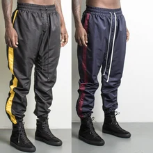 Высокое качество Для мужчин S летяга Брюки для девочек Для мужчин хип-хоп уличной моды вислые брюки сплошной черный эластичный пояс Карандаш брюки для девочек