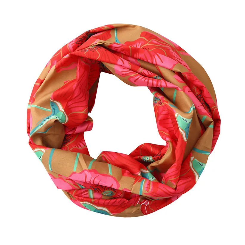 Дизайн, принт с Маком, женский зимний конвертируемый бесконечный петлевой шарф на молнии, шарф с карманом, женские теплые кольца 81224 - Цвет: BW