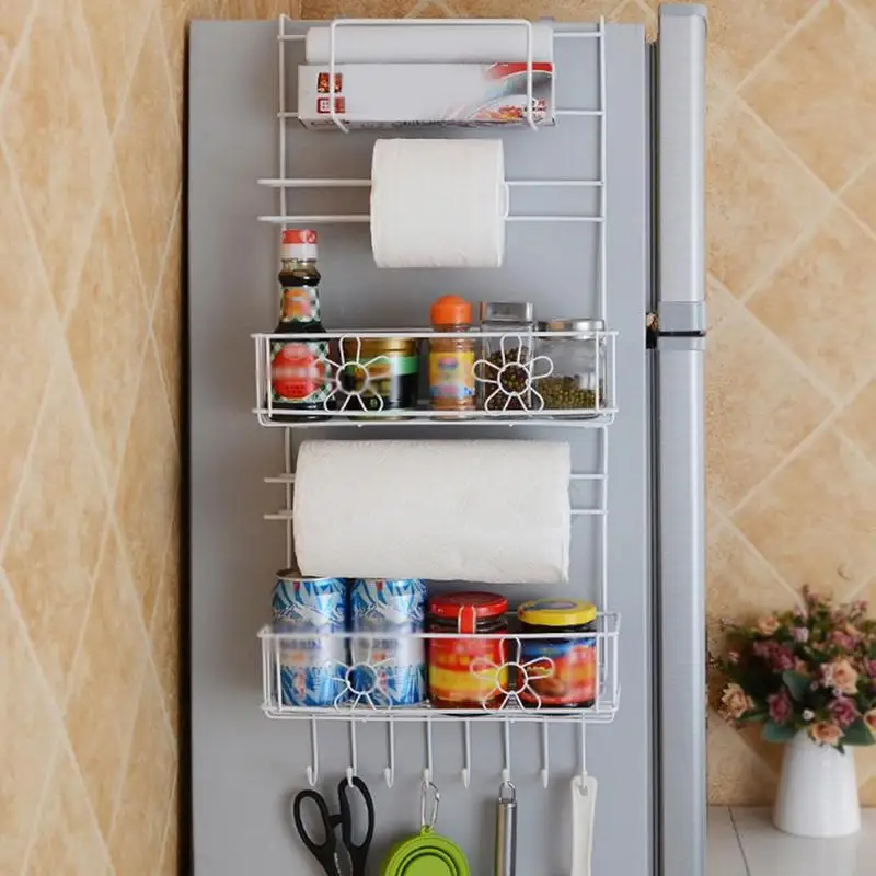 

Kitchen Refrigerator Side Shelf Rack Sidewall Multipurpose Shelf Crack Storage Rack Multi-layer Holder Multipurpose Wall Racks