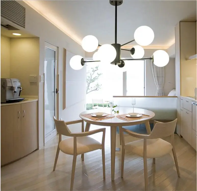 Bola de Vidro Pós-moderna Criativo Feijão Mágico Lustre Estilo Nórdico 26 vidro lustre lustre estilo Nórdico