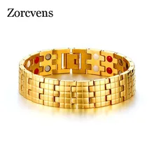 ZORCVENS дропшиппинг Магнитный женский оздоровительный браслет золотой цвет Мужская цепочка Ювелирные изделия с магнитами