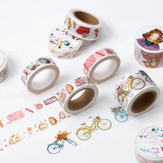 La Belle Fille Accessoires de Décoratif Washi Bande DIY Scrapbooking Masquage Bande Fournitures de Bureau de
