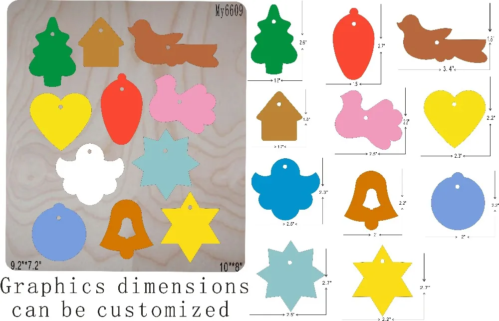 

Christmas Ornament die cutting & Wooden dies fit / / MY