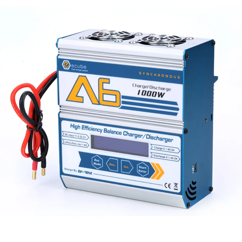 

2017 new 1000w a6 40a Lithium battery charger fast charger with USB port 5 v / 1a for rc helicopter UAV battery